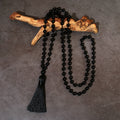 8mm Black Onyx 108 Mala Bead Necklace for Meditation Yoga Prayer Jewelry for Men and Women