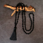 8mm Black Onyx 108 Mala Bead Necklace for Meditation Yoga Prayer Jewelry for Men and Women