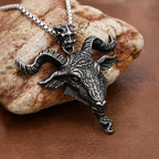 Baphomet Goat Head Pendant Necklace — Stainless Steel