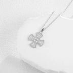 Celtic Trinity Knot Cross Pendant Necklace — Steel