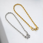 Rope Chain Bracelet 3-4mm — Stainless Steel