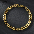 Fashion Stainless Steel Men Curb Cuban Chain Bracelet Women Bracelet On Hand For Couple Unisex Wrist Hand Jewelry Gift Party