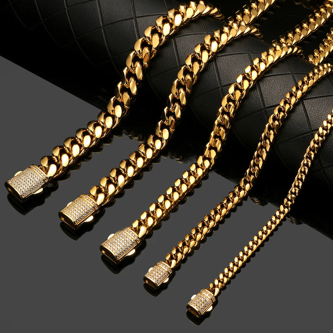 Cuban Chain Bracelet 6-14mm — Stainless