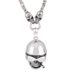 Punk Skull Head Pendants Necklaces for Men Stainless Steel Men's Pendant Necklace With 45--72CM Long Chain Halloween