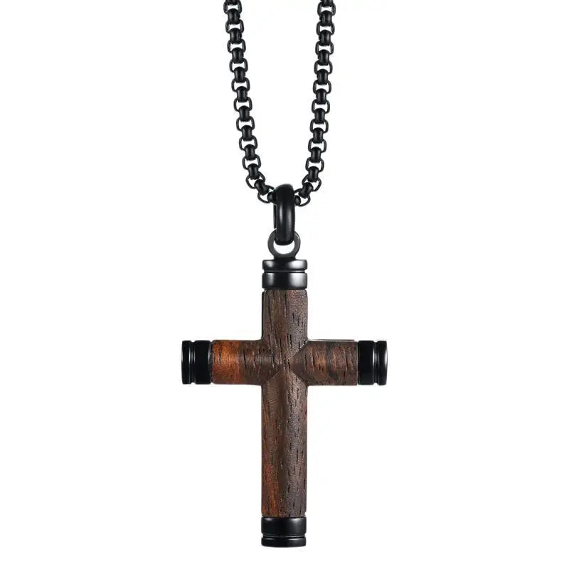 Prayer Hand Cross Stainless Steel Pendant Necklace