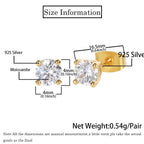 925 Silver VVS Moissanite Stud Earrings