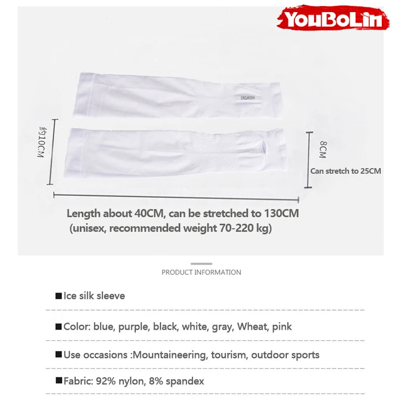 Outdoor Bicycle Fishing Sleeve Cover Colorful Sun Protection Arm Guard Cooling Sun Protection Arm Cooling UV Protection