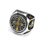 Saint Benedict Cross Ring — Stainless Steel