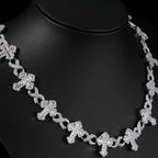 Iced Out Cross Cuban Chain Necklace Infinity CZ