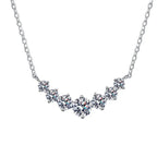 Luxury 18K Solid Platinum PT950 Necklace Moissanite Princess Pendant 2.8 carat D Color Moissanite Full Diamond Clavicle