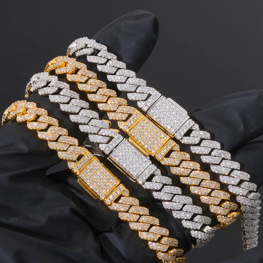 Iced Out Cuban Chain Necklace Stainless Steel 8MM