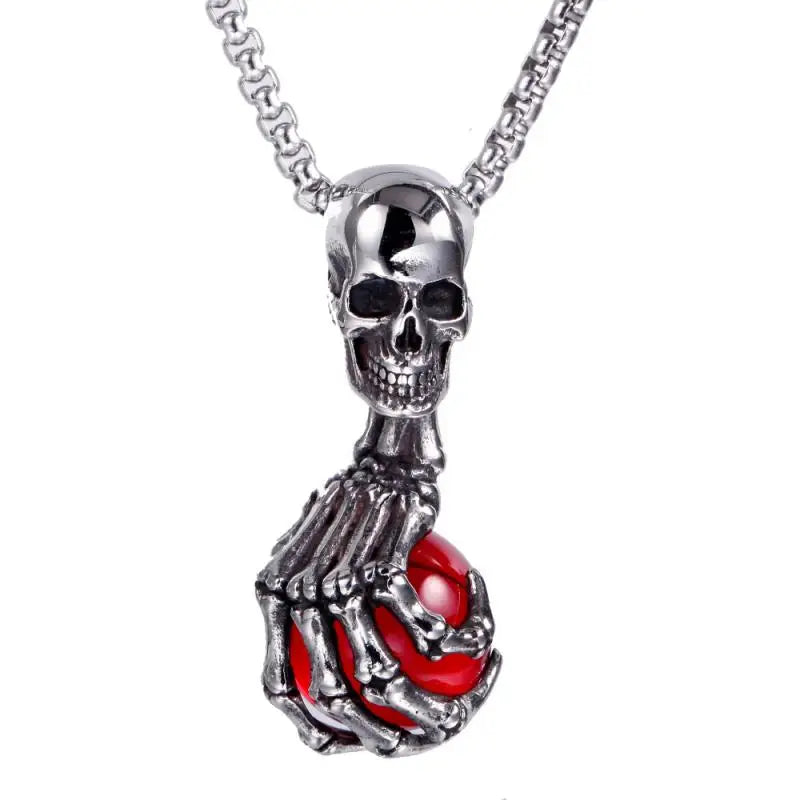 Cool Heavy Bicycle Chain Skull Motorcycles Engine Metal Pendant Jewelry Motor Biker Skull Cross Men Pendant