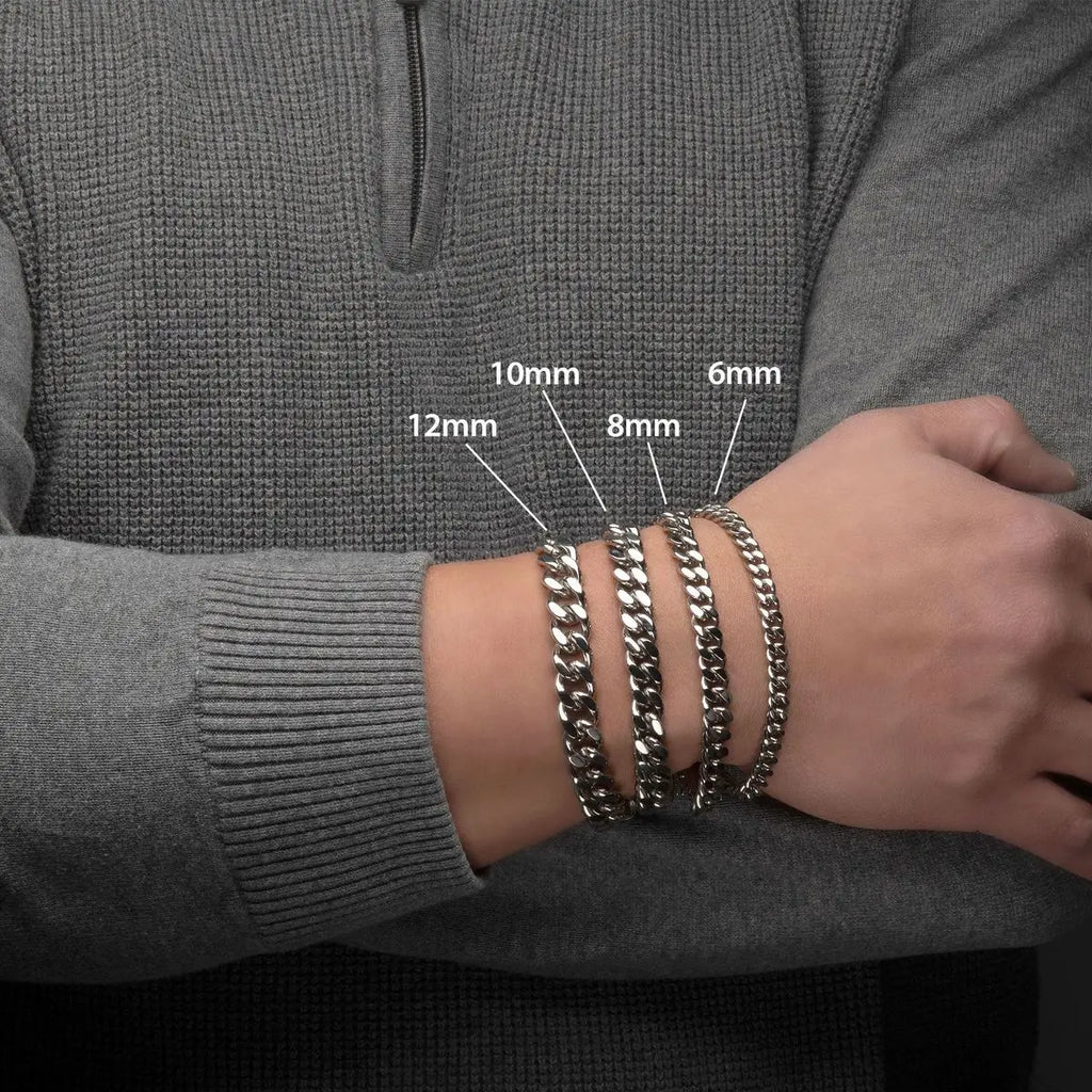 Cuban Curb Chain Bracelet — Stainless Steel