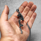 Retro Dragon Pendant Necklace — Stainless Steel