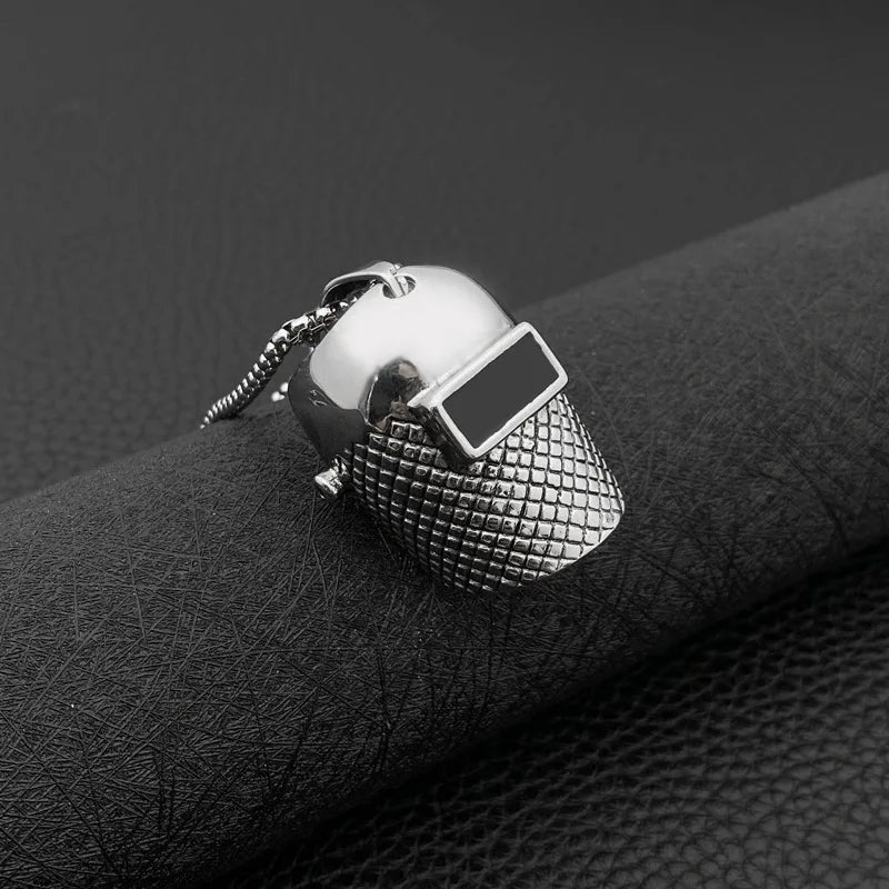 Spartan Helmet Pendant Necklace — Stainless Steel