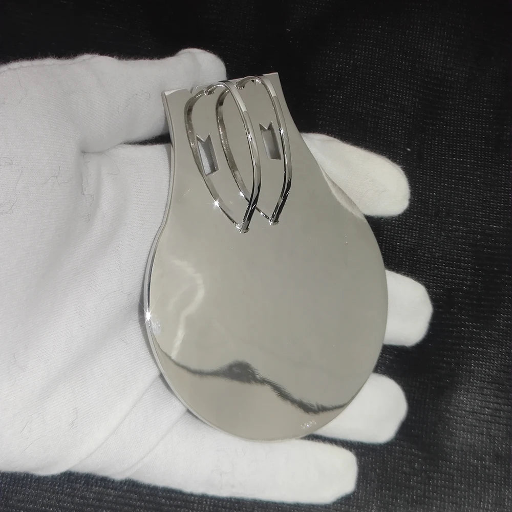 925 Silver VVS Moissanite Round Pendant Name