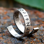 2024 New 316L Stainless Steel Viking Rotating chain rune Ring For Men Fashion retro Amulet fashion Jewelry Gift free