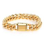 NUOYA Men Fashion Cuban Link Necklace Stainless Steel PVD Plated 8/10/12/14mm Cuban Chain Jewellery Personalized Free Laser Logo