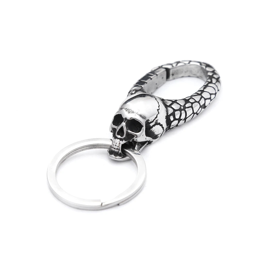 Dragon Head Keychain — 316L Stainless Steel