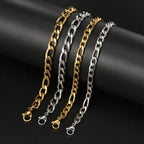 Gold Figaro Bracelet 316L Stainless Steel 5MM