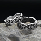 Odin Steel Ring Viking Letter Nordic Runes Punk