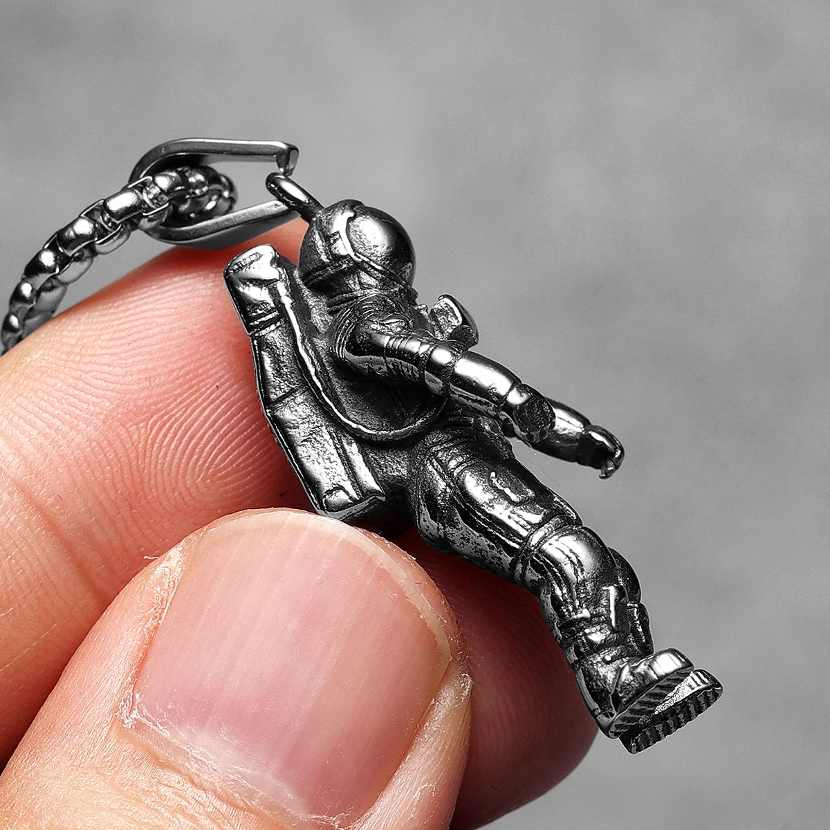 Spaceman Pendant Necklace — Stainless Steel