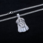 Iced Out Jesus Pendant — 925 Silver
