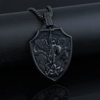 Punk Style Retro Style Archangel Michael Stainless Steel Pendant Does Not Fade