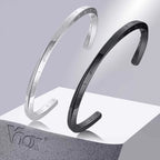 Vnox Retro Nordic Viking Cuff Bangle Bracelets for Men, Stainless Steel Mobius Norse Mythology Runes Amulet Jewelry Dad