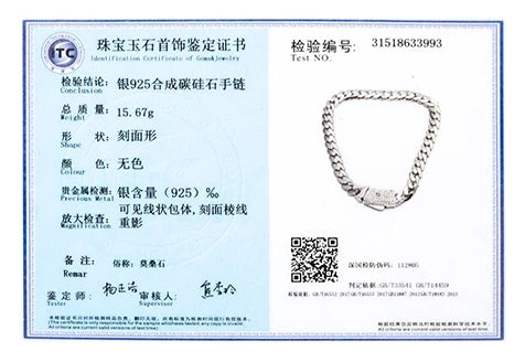 Two-Tone Cuban Chain Necklace VVS Moissanite