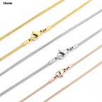 Wholesale 45/50/60/70cm Snake Long Chain Necklace Stainless Steel Necklaces For Women Men Jewelry Neck Chokers Catenina Collana