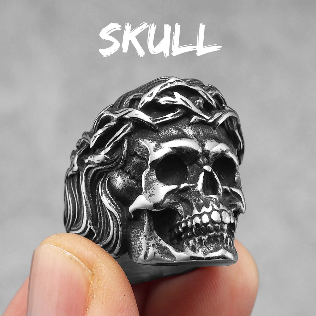 Religion Jesus Skull Ring — Stainless Steel
