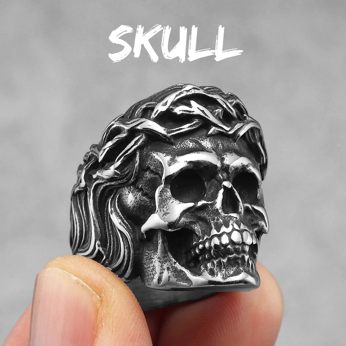 Religion Jesus Skull Ring — Stainless Steel
