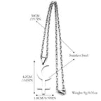 Lilith Moon Cross Pendant — Stainless