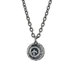 Flying Bird Geometric Pendant Necklace — Titanium