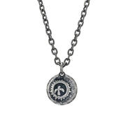 Flying Bird Geometric Pendant Necklace — Titanium