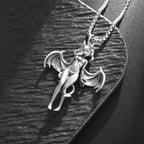 Gothic Punk Sexy Devil Bat Girl Goddess Pendant Necklace for Men and Women Hip Hop Trendy Halloween Cosplay Party