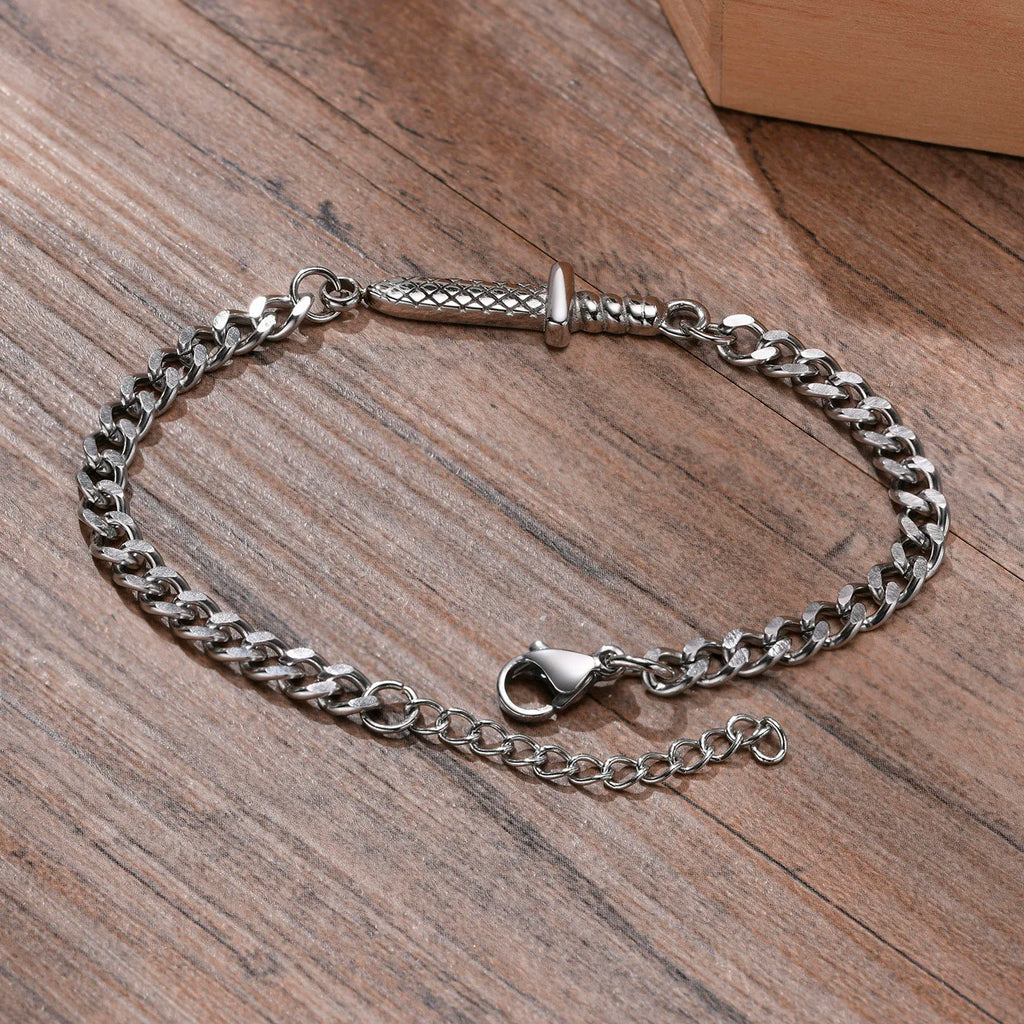 Sword Dagger Chain Link Bracelet — Stainless Steel
