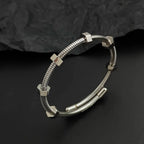 Double Layer Wire Nut Bracelet — Stainless Steel, Gold or Silver