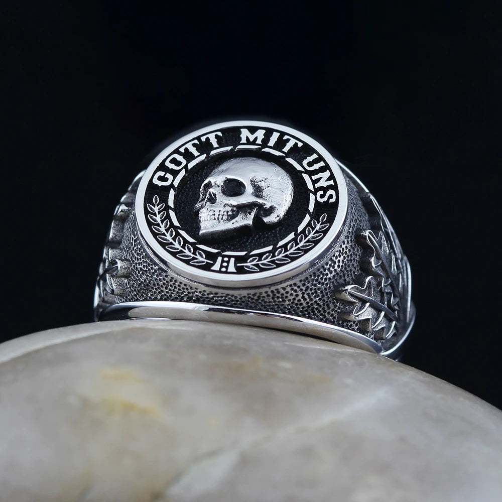 Skull Gott Ring — 925 Silver