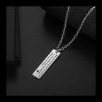 Square Brand Letter Pendant — Stainless