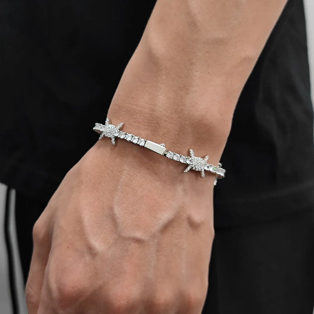 Iced Out Tennis Bracelet Thorn CZ