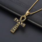 Cross Egyptian Steel Pendant 316L Anka Vintage