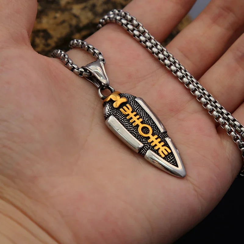 Viking Spear Stainless Steel Pendant Necklace