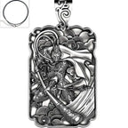 Monkey King Buddha Pendant Necklace for Men — Black-Tone