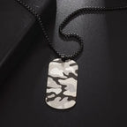 Hip Hop Military Style Stainless Steel Dog Tag Pendant Necklace for Men Women Gold Plated Personalized Id Card Name
