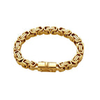 Iced Out Byzantine Chain Necklace & Bracelet — Stainless Steel