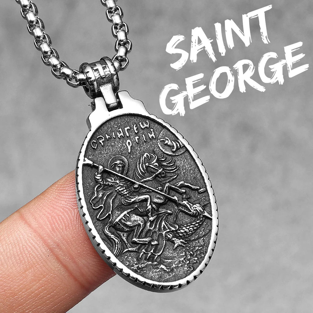 Angel Jesus Virgin Mary Pendant — Stainless Steel