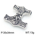 Viking Norse Thor Hammer Mjolnir Necklace — Stainless Steel