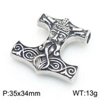 Viking Norse Thor Hammer Mjolnir Necklace — Stainless Steel